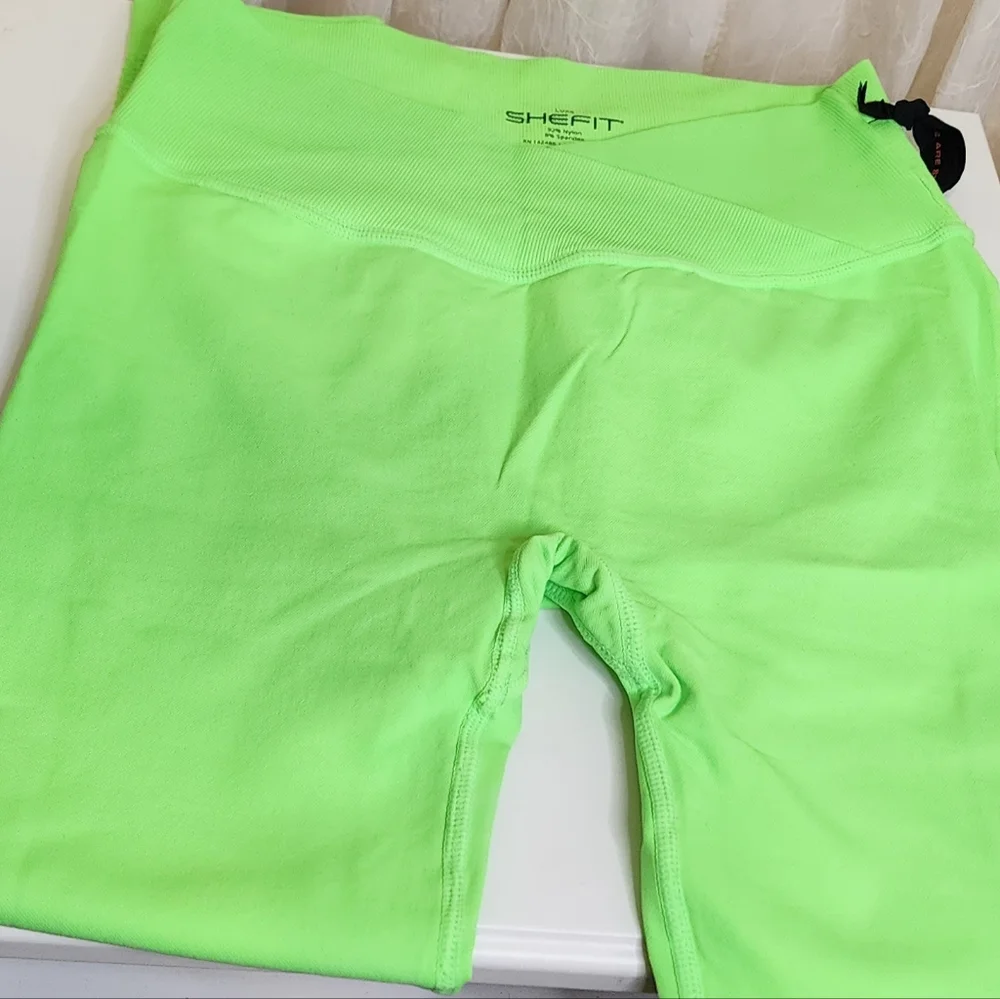 Seamless Leggings - Neon Green - Luxe - Picture 4 of 8